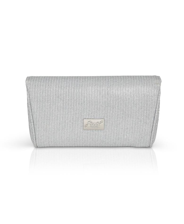 Badgley Mischka Amelia Double Flap Satin Clutch Black | Women Evening Bags