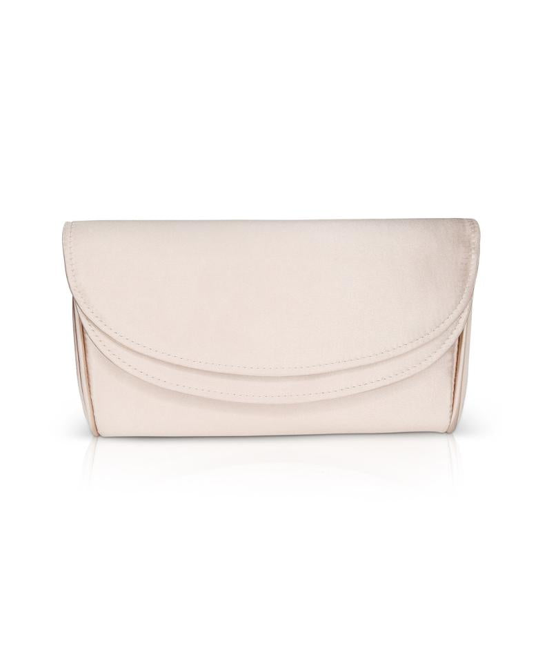 Badgley Mischka Amelia Double Flap Satin Clutch Black | Women Evening Bags