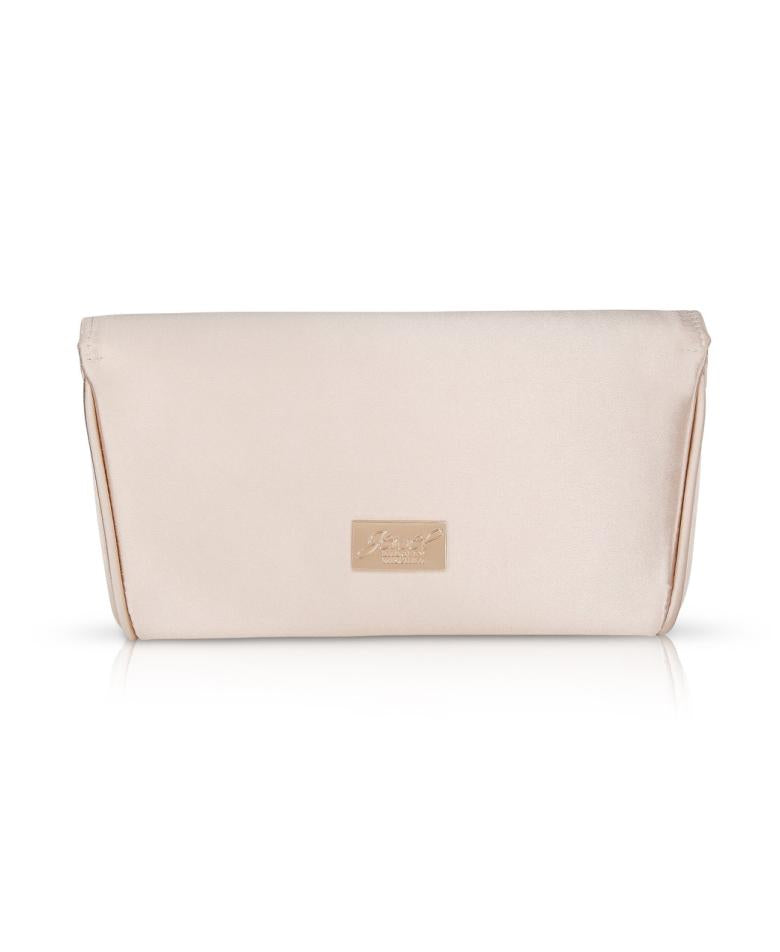 Badgley Mischka Amelia Double Flap Satin Clutch Black | Women Evening Bags