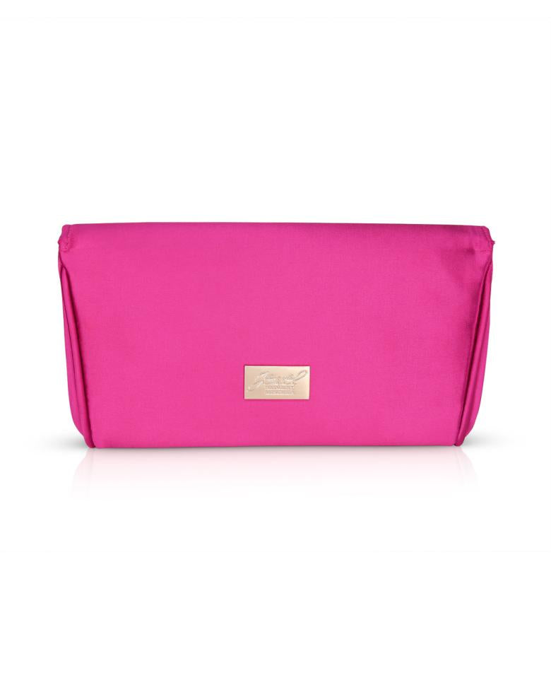 Badgley Mischka Amelia Double Flap Satin Clutch Black | Women Evening Bags