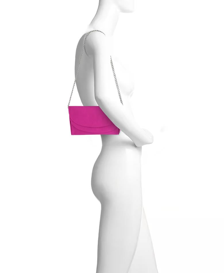 Badgley Mischka Amelia Double Flap Satin Clutch Black | Women Evening Bags