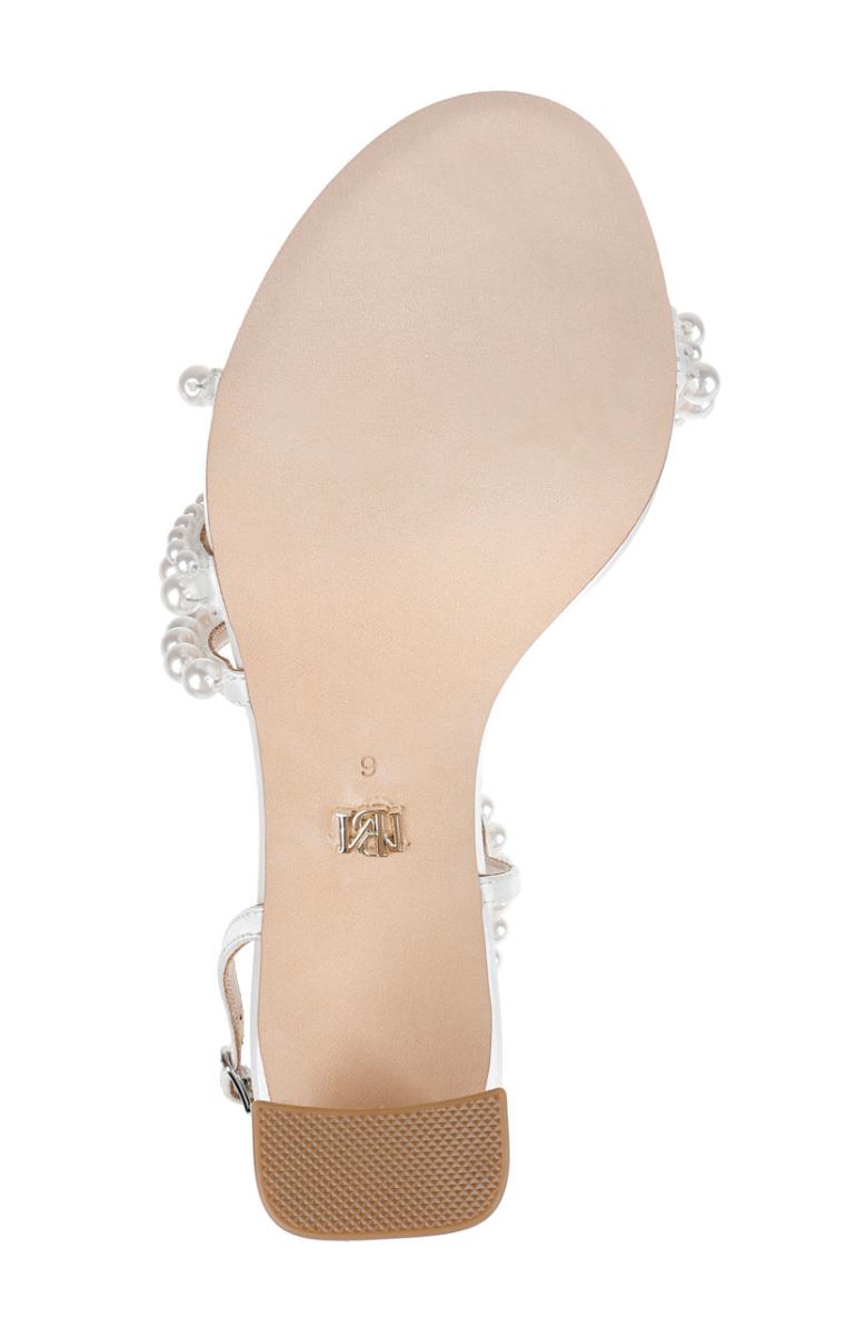 Badgley Mischka Amora Pearl Strap Block Heels Black | Women Best Sellers