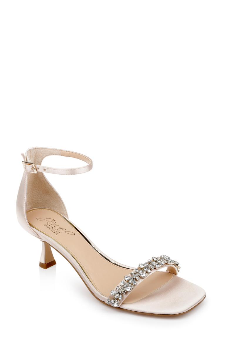 Badgley Mischka Angel Sassy Kitten Heel Light Gold | Women Kitten Heel