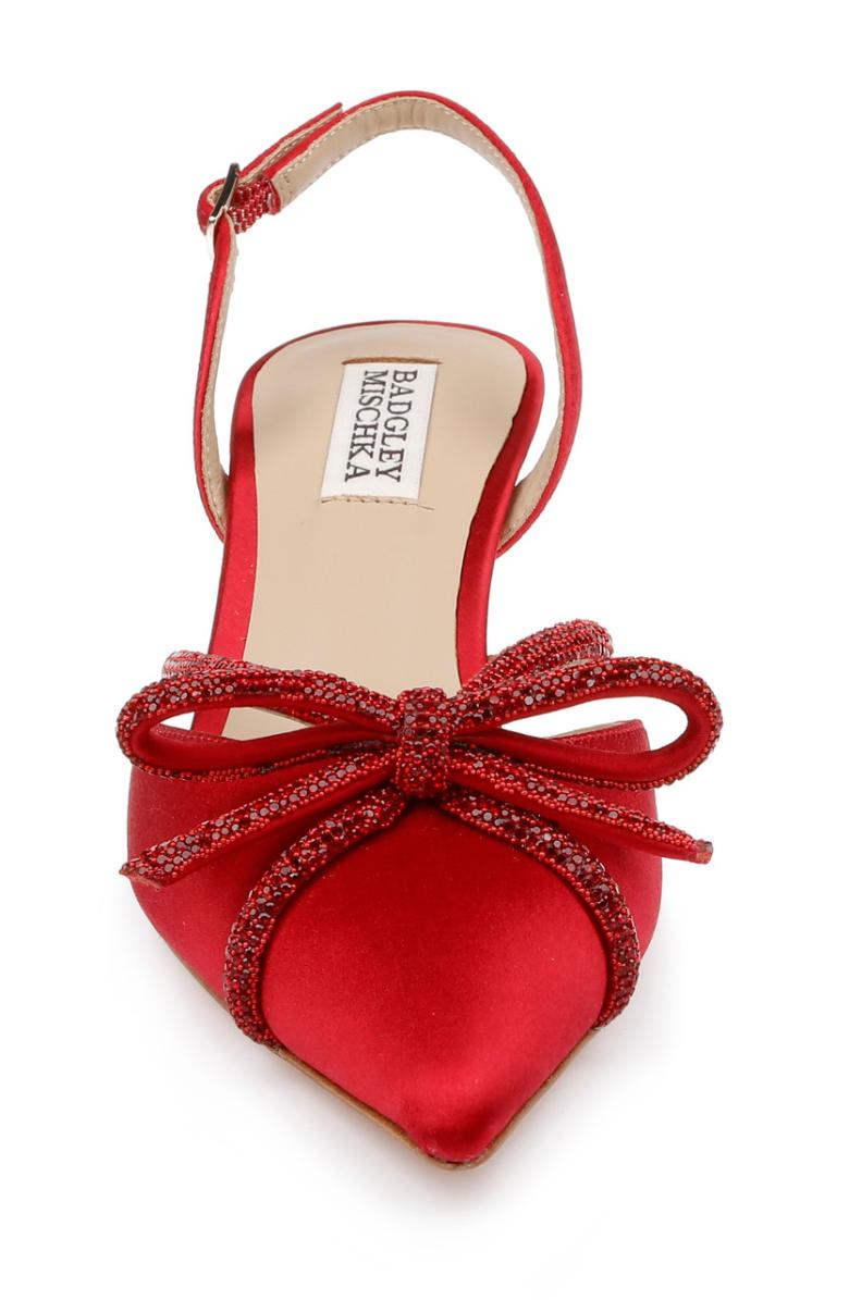 Badgley Mischka Angelina Slingback Kitten Heels Black | Women Best Sellers