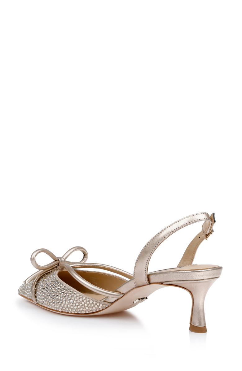 Badgley Mischka Angelina Slingback Kitten Heels Black | Women Best Sellers