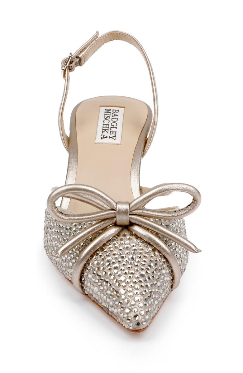 Badgley Mischka Angelina Slingback Kitten Heels Black | Women Best Sellers