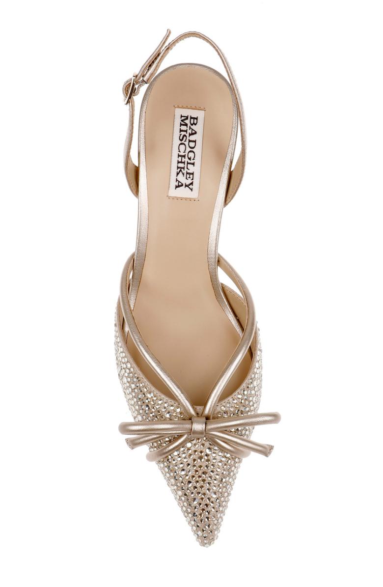 Badgley Mischka Angelina Slingback Kitten Heels Black | Women Best Sellers