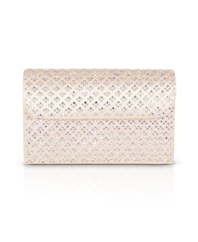 Badgley Mischka Anna Edwardian Crystal Pattern Embellished Clutch Black | Women Evening Bags