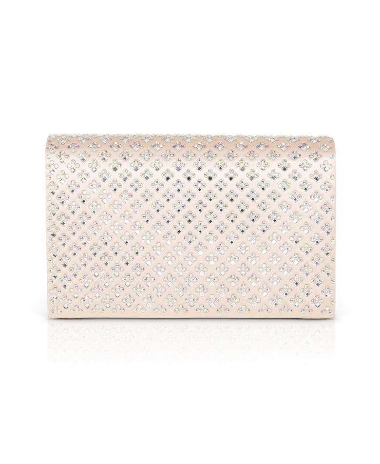 Badgley Mischka Anna Edwardian Crystal Pattern Embellished Clutch Black | Women Evening Bags