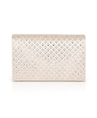 Badgley Mischka Anna Edwardian Crystal Pattern Embellished Clutch Black | Women Evening Bags