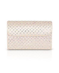 Badgley Mischka Anna Edwardian Crystal Pattern Embellished Clutch Black | Women Evening Bags