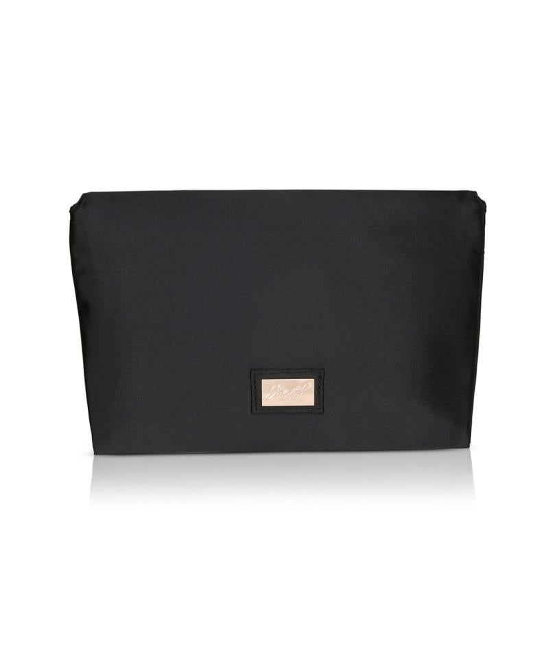 Badgley Mischka Aubrey Satin Envelope With Organic Shape Buckle Hot Pink | Women Evening Bags