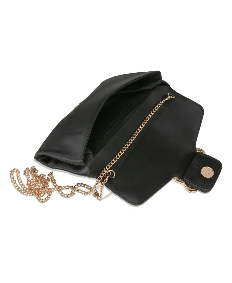 Badgley Mischka Aubrey Satin Envelope With Organic Shape Buckle Hot Pink | Women Evening Bags