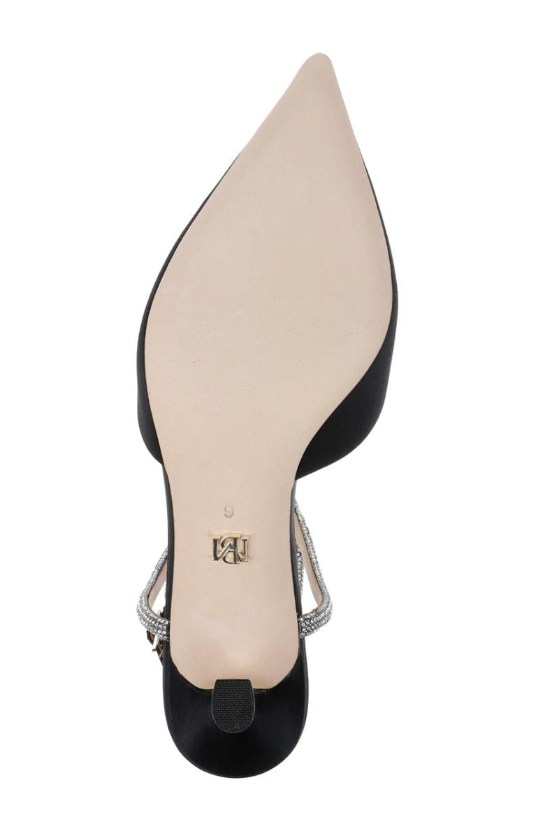 Badgley Mischka Autumn Ankle Strap Kitten Heel Pumps Black | Women Best Sellers