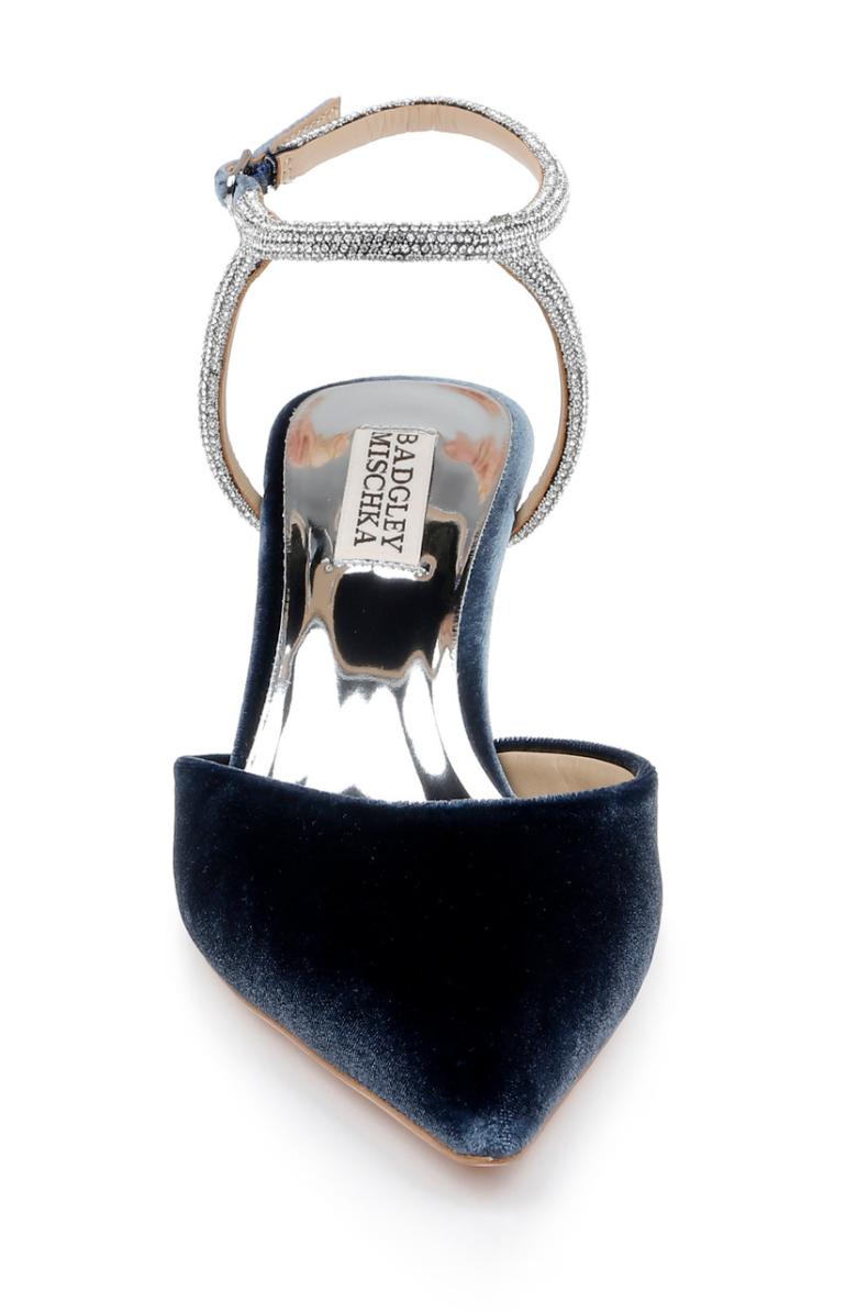 Badgley Mischka Autumn Ankle Strap Kitten Heel Pumps Black | Women Best Sellers