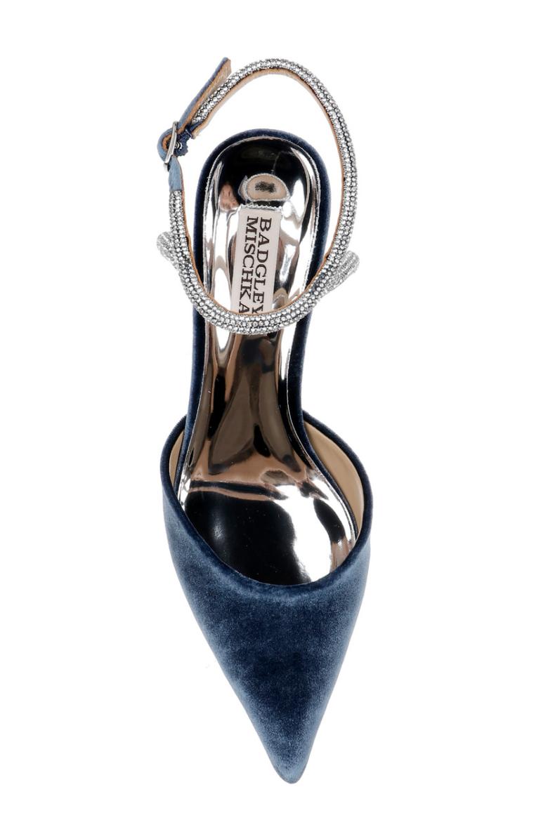 Badgley Mischka Autumn Ankle Strap Kitten Heel Pumps Black | Women Best Sellers