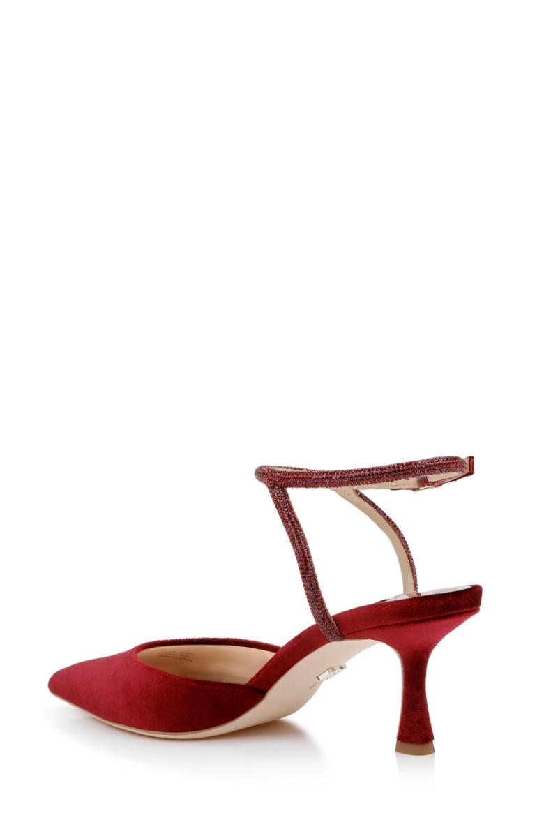 Badgley Mischka Autumn Ankle Strap Kitten Heel Pumps Black | Women Best Sellers