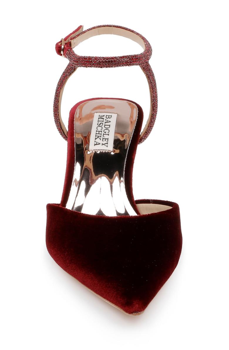 Badgley Mischka Autumn Ankle Strap Kitten Heel Pumps Black | Women Best Sellers