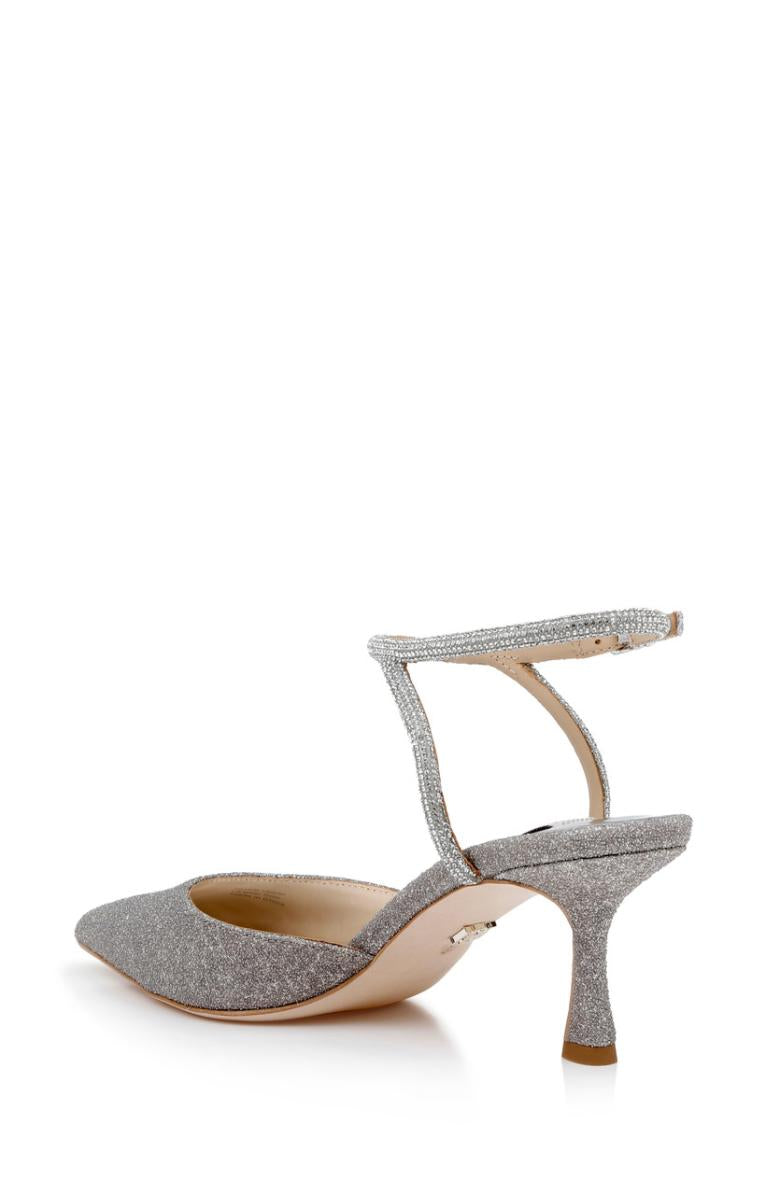 Badgley Mischka Autumn Ankle Strap Kitten Heel Pumps Black | Women Best Sellers