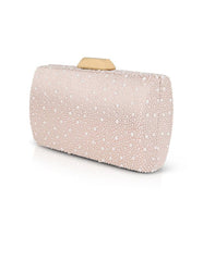 Badgley Mischka Avery Cabochon Bead Minaudiere Champagne | Women Evening Bags