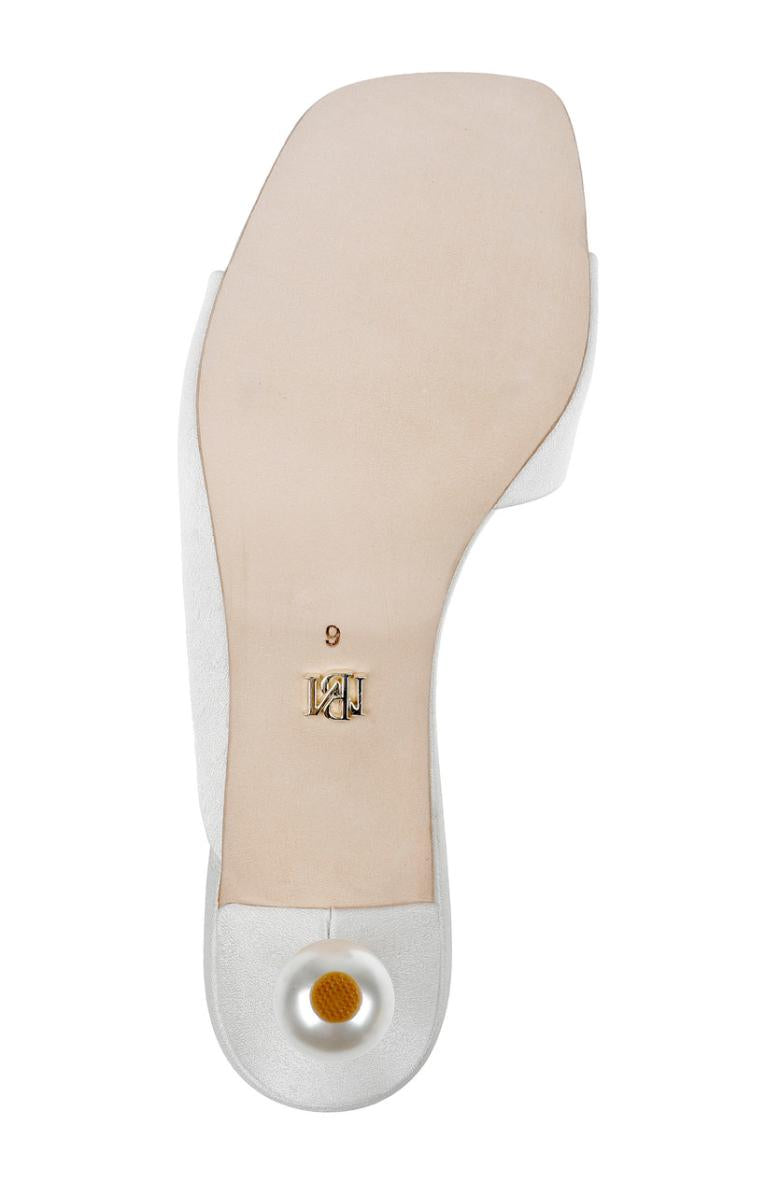 Badgley Mischka Baila Asymmetrical Slide With Ball Heel Light Bronze | Women Kitten Heel