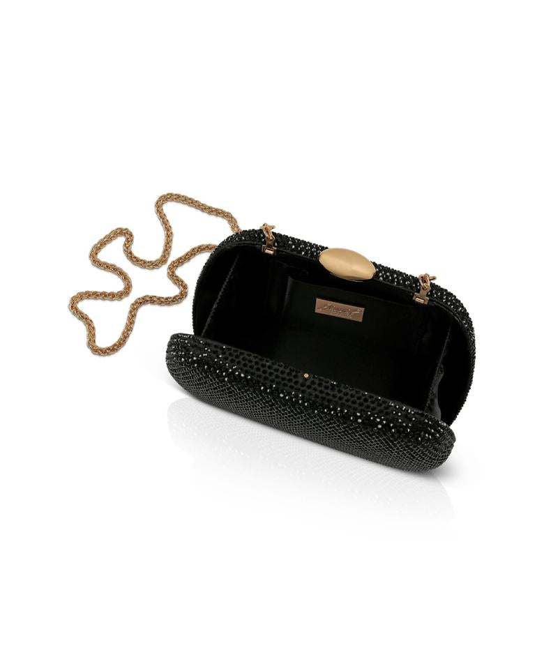 Badgley Mischka Blossom Crystal Minaudière Neon Pink | Women Evening Bags