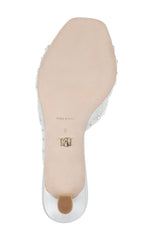 Badgley Mischka Brandy Rhinestone-Studded Mules Nude | Women Stiletto