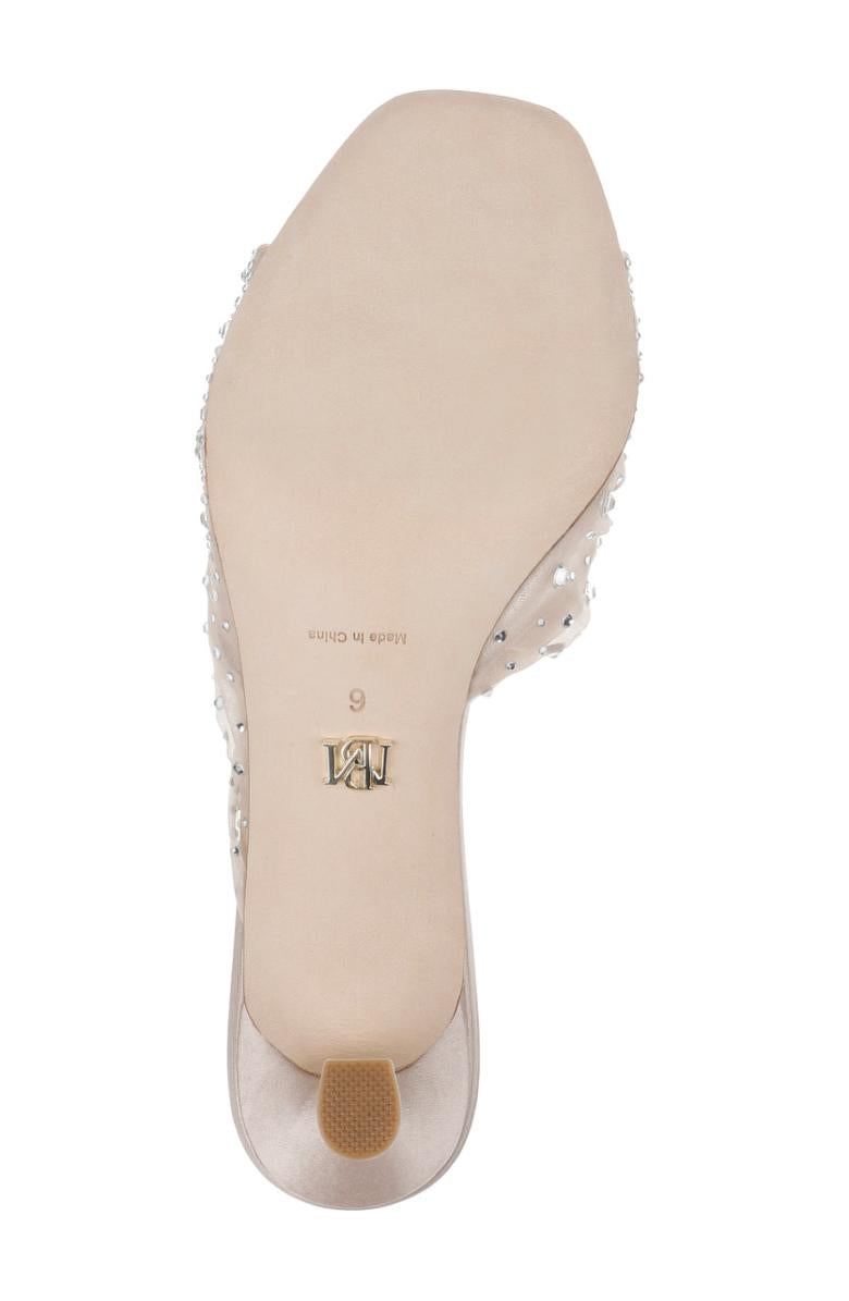Badgley Mischka Brandy Rhinestone-Studded Mules Nude | Women Stiletto