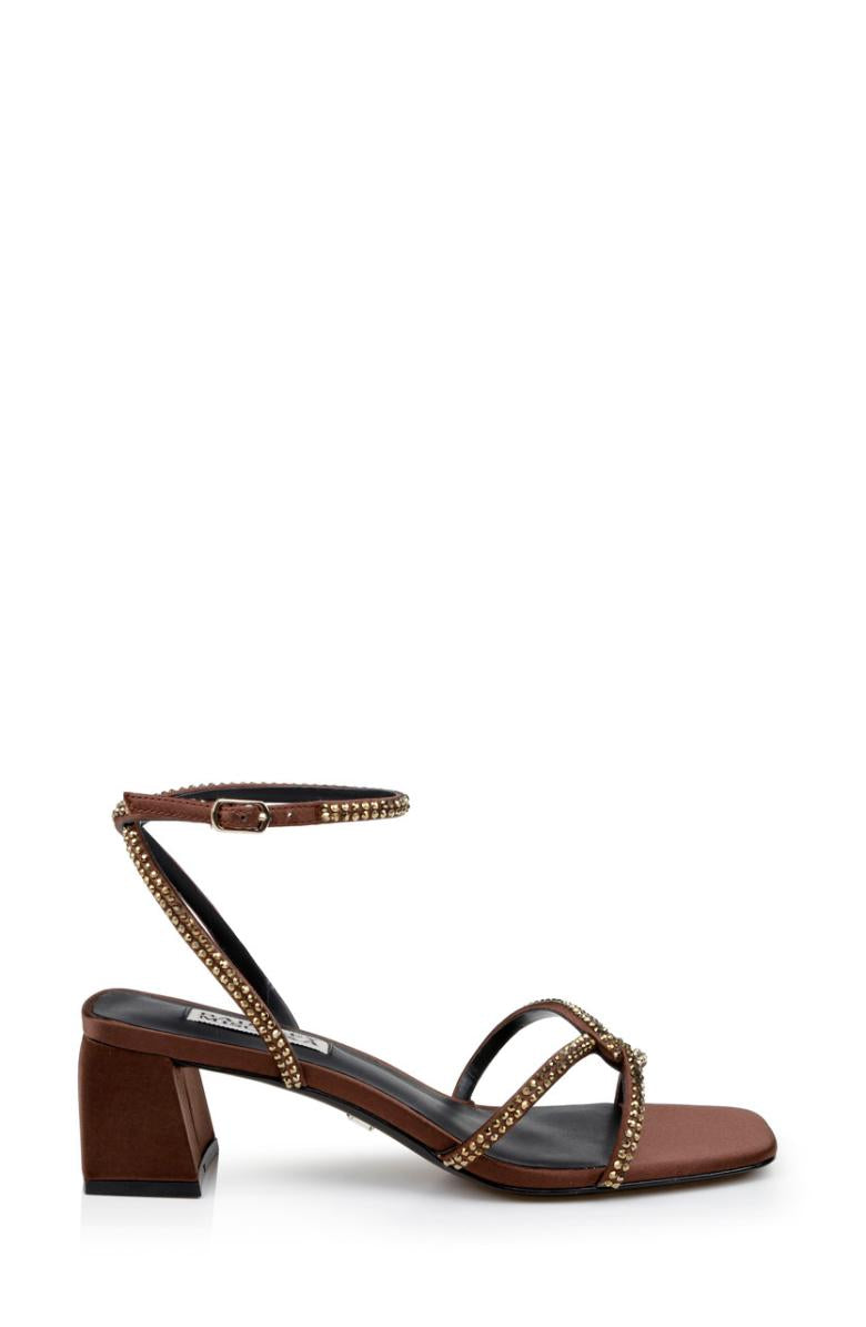 Badgley Mischka Brisa Low Block Heeled Sandal Black | Women Block Heels