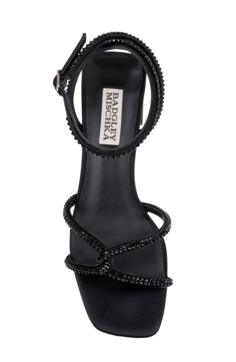 Badgley Mischka Brisa Low Block Heeled Sandal Black | Women Block Heels