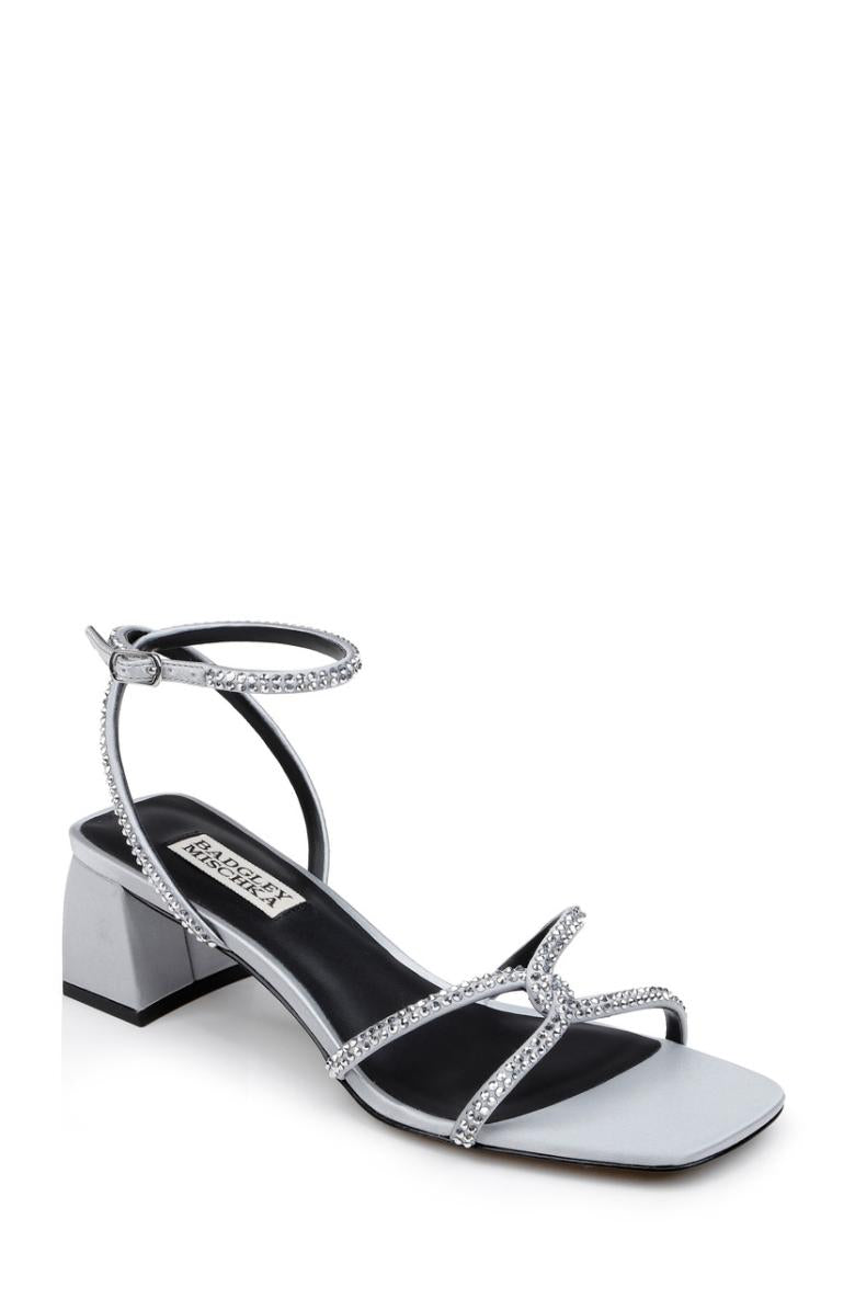 Badgley Mischka Brisa Low Block Heeled Sandal Black | Women Block Heels