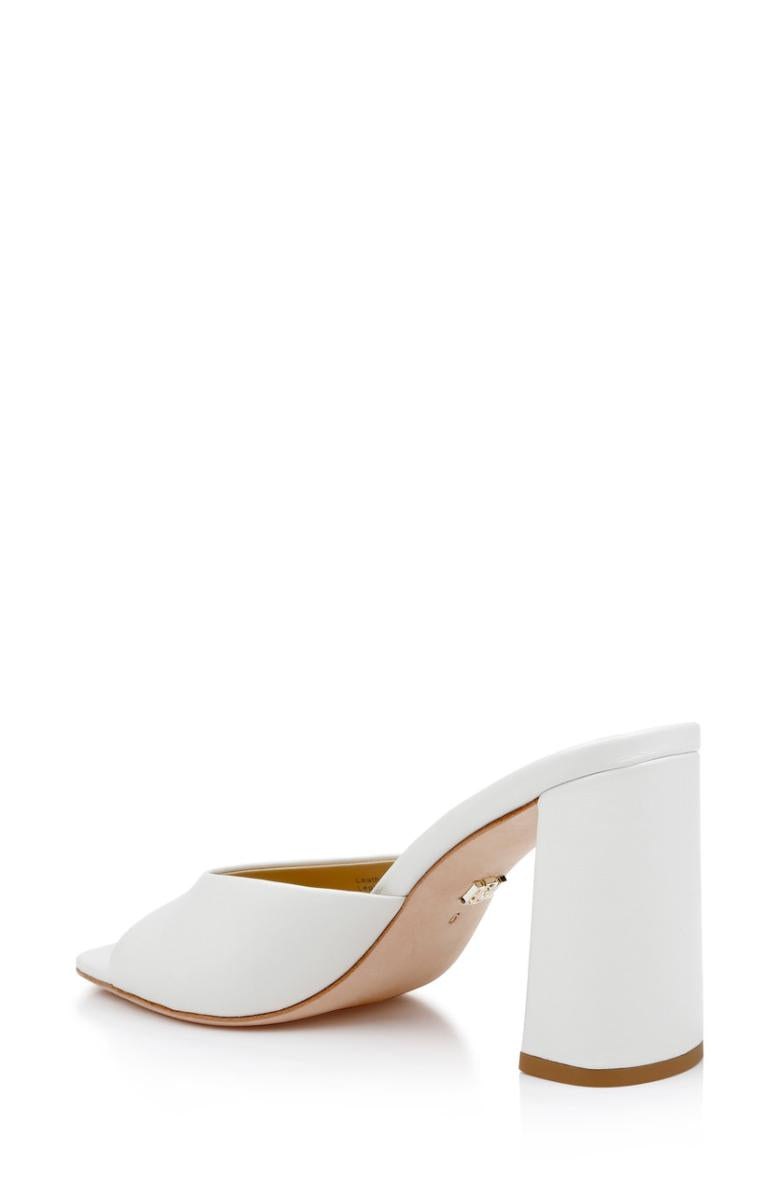Badgley Mischka Cadence Leather Block Heel Slide Gold | Women Block Heels
