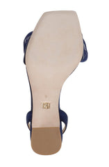 Badgley Mischka Carli Rosette Block Heels Black | Women Block Heels