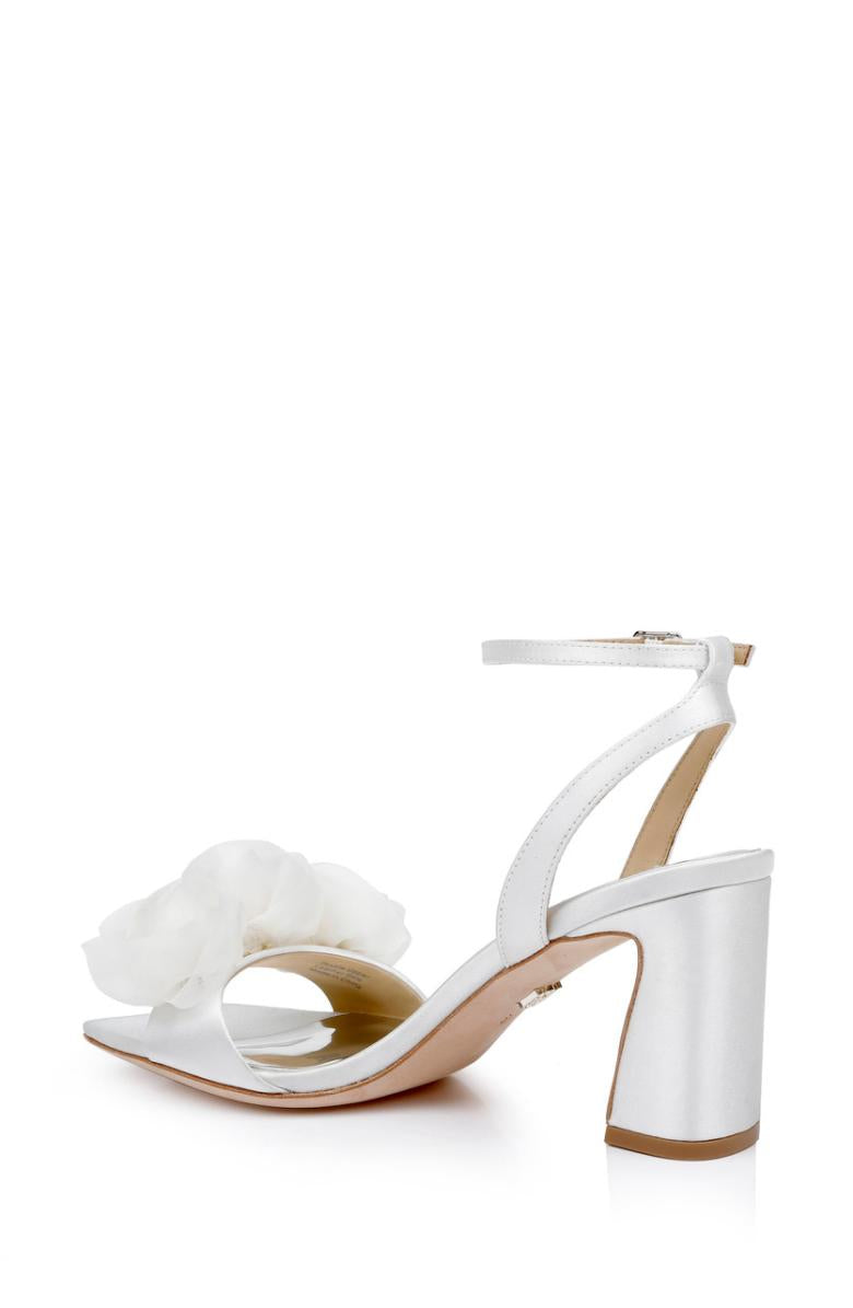 Badgley Mischka Carli Rosette Block Heels Black | Women Block Heels