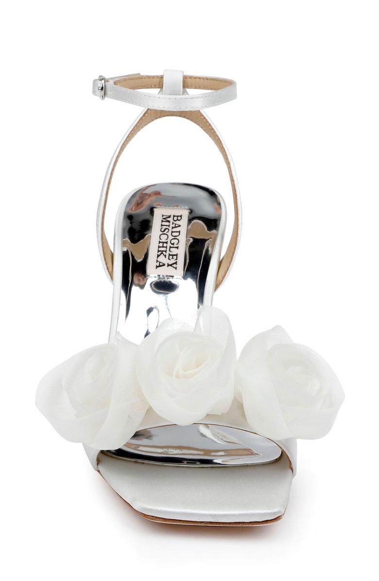 Badgley Mischka Carli Rosette Block Heels Black | Women Block Heels