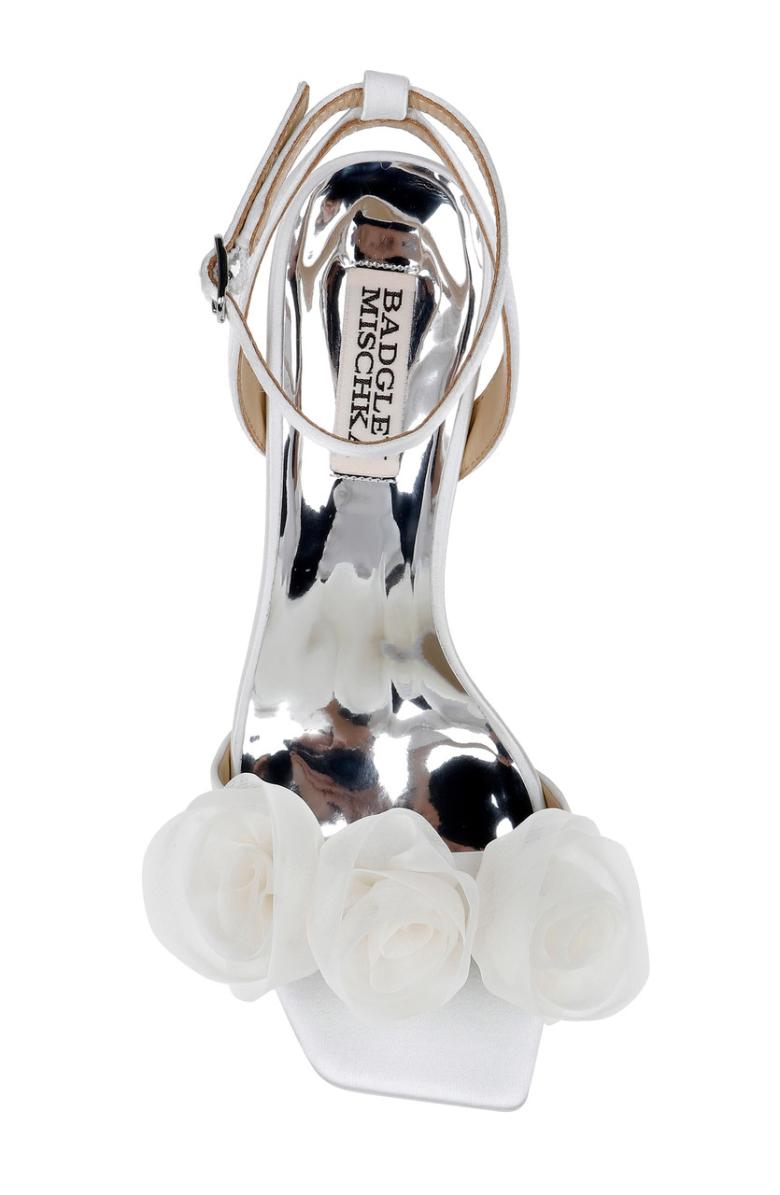 Badgley Mischka Carli Rosette Block Heels Black | Women Block Heels