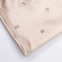 Badgley Mischka Chrysanthi Crystal Satin Opera Glove Azure | Women Gloves