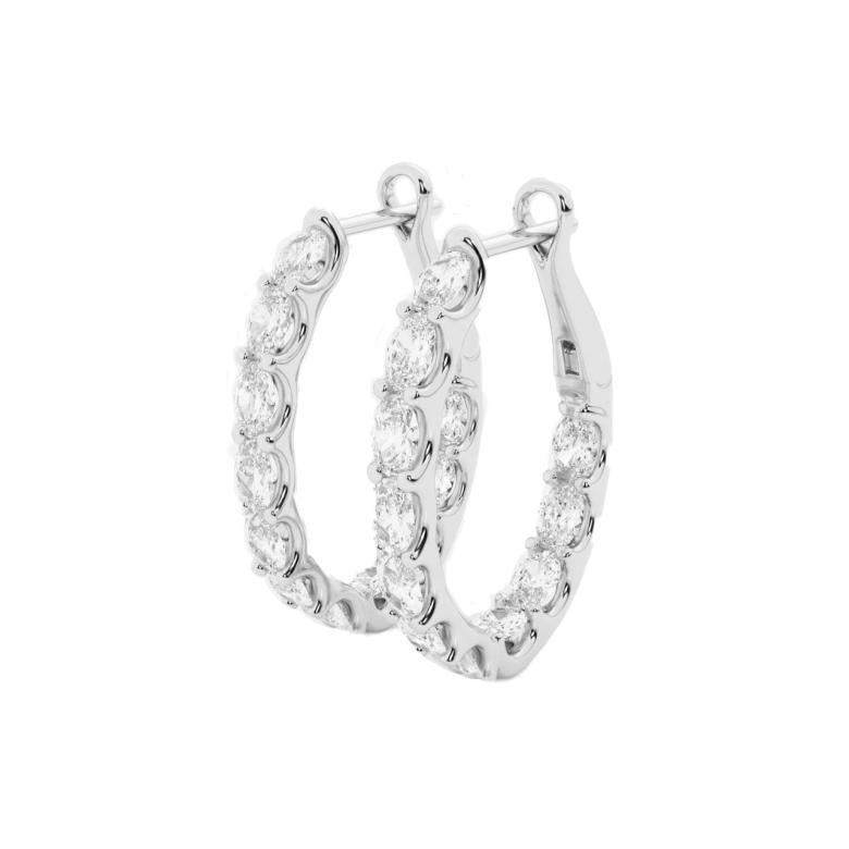 Badgley Mischka Circular-Cut Diamond Hoop Earrings | Women Diamonds