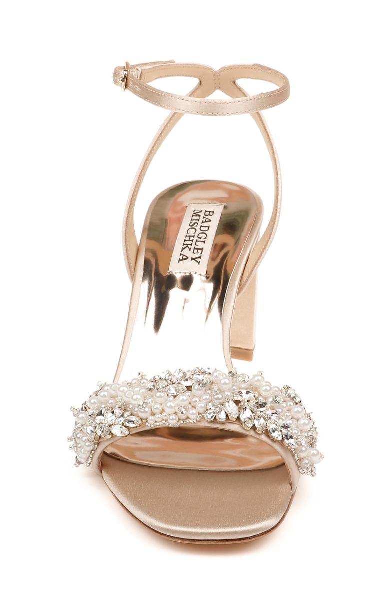 Badgley Mischka Clara Embellished Strap Evening Shoe Black | Women Best Sellers