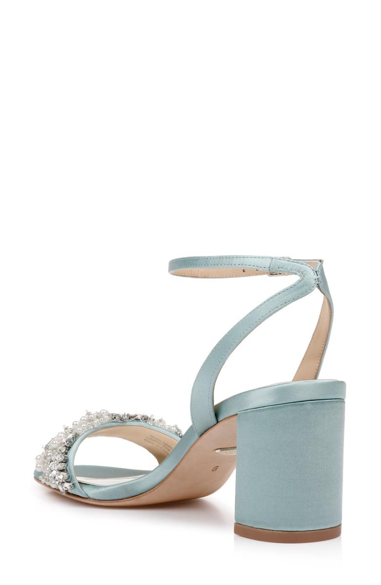 Badgley Mischka Clara Embellished Strap Evening Shoe Black | Women Best Sellers