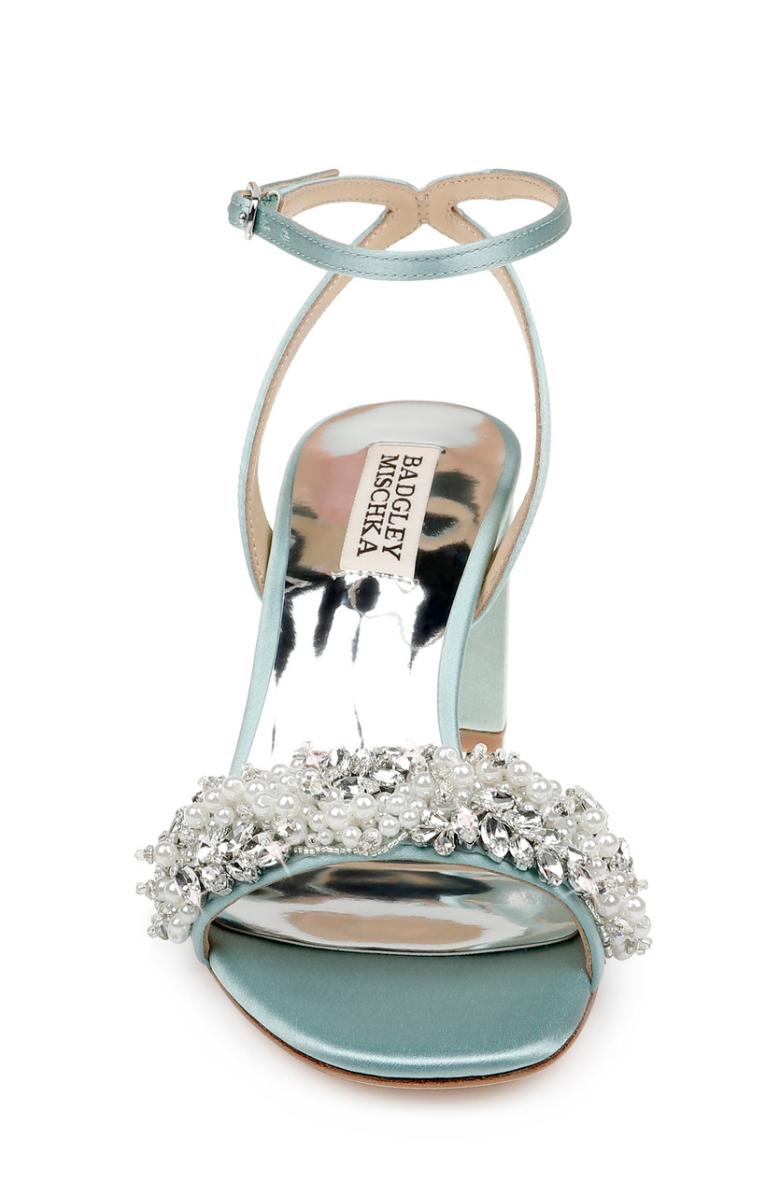 Badgley Mischka Clara Embellished Strap Evening Shoe Black | Women Best Sellers