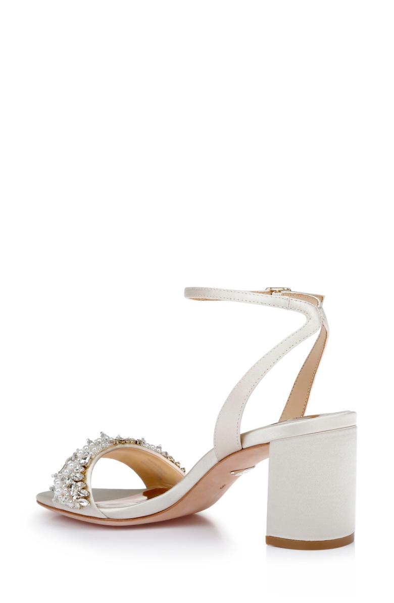 Badgley Mischka Clara Embellished Strap Evening Shoe Black | Women Best Sellers