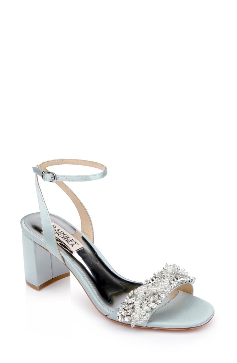 Badgley Mischka Clara Embellished Strap Evening Shoe Black | Women Best Sellers
