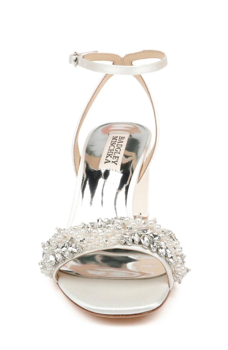 Badgley Mischka Clara Embellished Strap Evening Shoe Black | Women Best Sellers