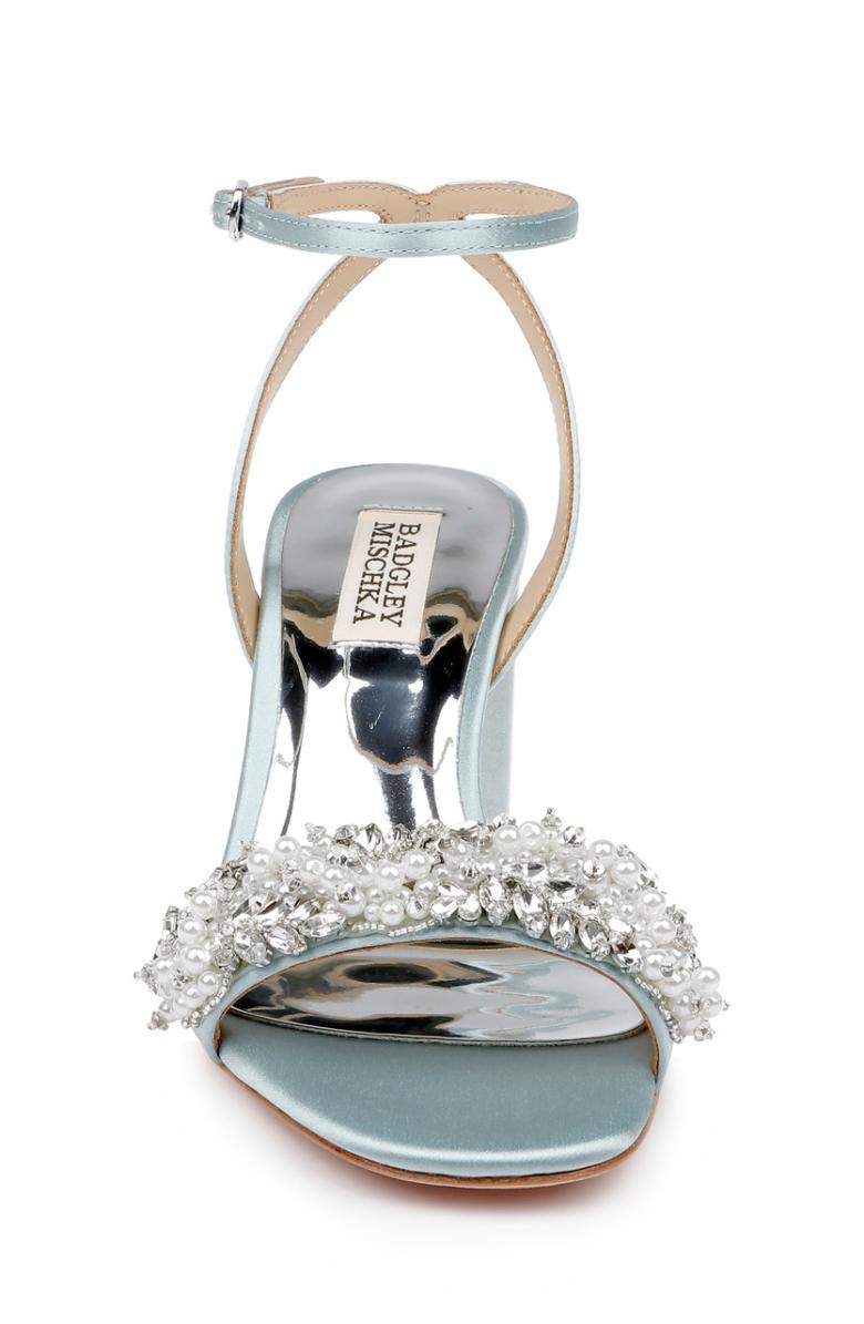 Badgley Mischka Clara Embellished Strap Evening Shoe Black | Women Best Sellers