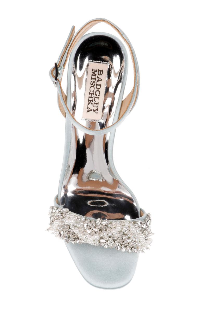 Badgley Mischka Clara Embellished Strap Evening Shoe Black | Women Best Sellers