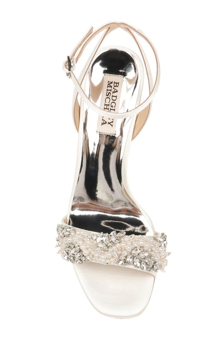 Badgley Mischka Clara Embellished Strap Evening Shoe Black | Women Best Sellers