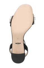 Badgley Mischka Clara Embellished Strap Evening Shoe Black | Women Best Sellers
