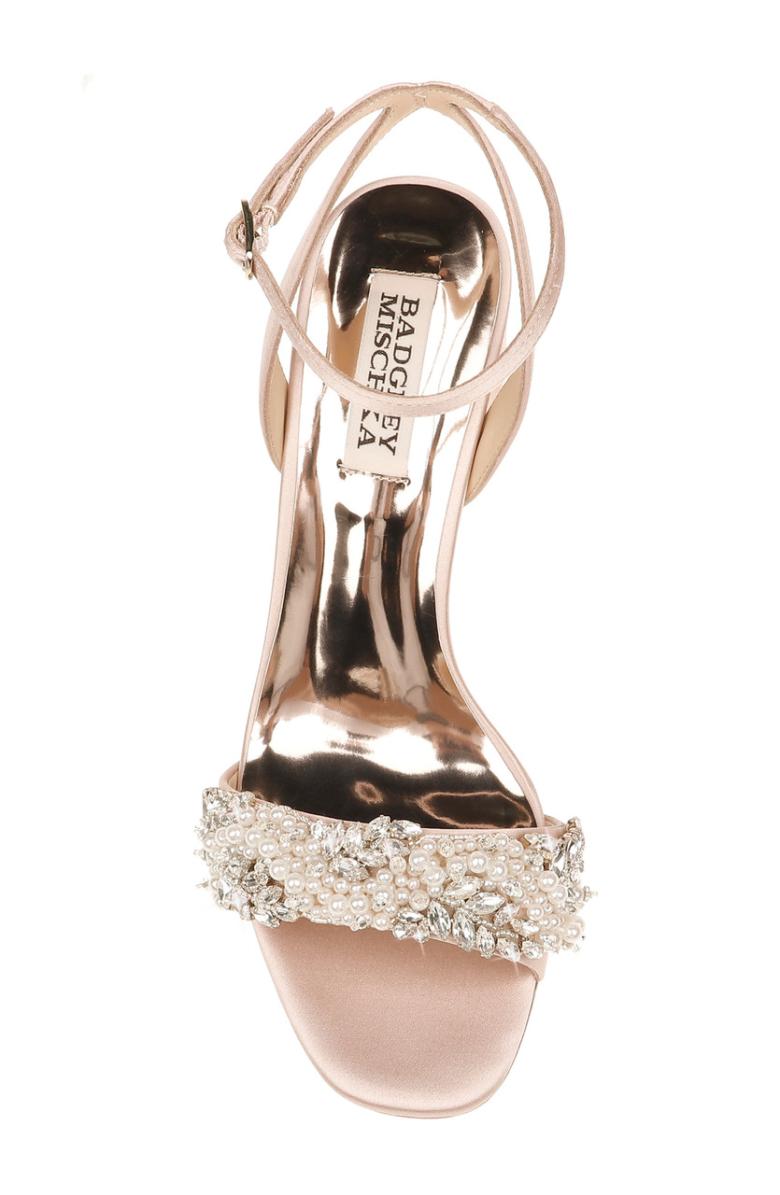 Badgley Mischka Clara Embellished Strap Evening Shoe Black | Women Best Sellers