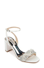 Badgley Mischka Clara Embellished Strap Evening Shoe Black | Women Best Sellers